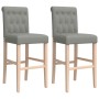 Taburetes altos 2 uds madera maciza de caucho y tela von , Küchenhocker - Ref: Foro24-4006214, Preis: 131,35 €, Rabatt: %