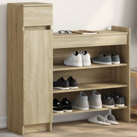 Zapatero madera de ingeniería roble Sonoma 100,5x28x100 cm von , Schuhregale und Schuhorganisatoren - Ref: Foro24-840424, Pre...