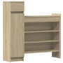 Zapatero madera de ingeniería roble Sonoma 100,5x28x100 cm by , Shoe racks and shoe organizers - Ref: Foro24-840424, Price: 1...