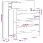 Zapatero madera de ingeniería roble Sonoma 100,5x28x100 cm by , Shoe racks and shoe organizers - Ref: Foro24-840424, Price: 1...
