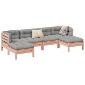 Set de sofás jardín 6 pzas con cojines madera abeto Douglas von , Gartensets - Ref: Foro24-3299572, Preis: 481,73 €, Rabatt: %
