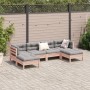Set de sofás jardín 6 pzas con cojines madera abeto Douglas de , Conjuntos de jardín - Ref: Foro24-3299572, Precio: 313,64 €