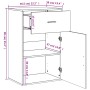 Armario almacenaje madera ingeniería marrón roble 56,5x39x90 cm by , Lockers and storage cabinets - Ref: Foro24-840715, Price...