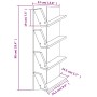 Estantería de pared 4 niveles marrón roble 33x16x90 cm von , Regale und Regale - Ref: Foro24-840722, Preis: 37,74 €, Rabatt: %