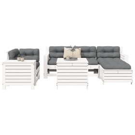 Juego de sofás de jardín 7 pzas madera maciza de pino blanco von , Gartensets - Ref: Foro24-3250509, Preis: 589,25 €, Rabatt: %