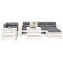 Juego de sofás de jardín 7 pzas madera maciza de pino blanco by , Garden sets - Ref: Foro24-3250509, Price: 589,25 €, Discoun...