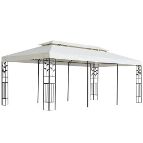 Cenador con doble techo acero blanco 6x3 m von , Zelte und Pavillons - Ref: Foro24-362376, Preis: 350,68 €, Rabatt: %
