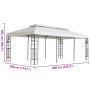Cenador con doble techo acero blanco 6x3 m de , Carpas y cenadores - Ref: Foro24-362376, Precio: 351,70 €, Descuento: %