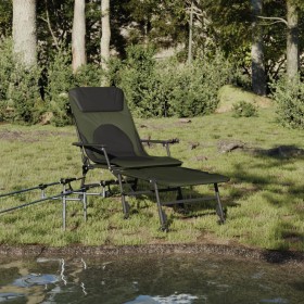 Tumbona de pesca con patas para barro ajustable plegable verde de , Camas para exteriores - Ref: Foro24-4006420, Precio: 177,...