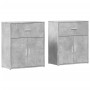 Aparador de madera ingeniería 2 uds gris hormigón 60x31x70 cm by , Sideboards - Ref: Foro24-3276549, Price: 136,54 €, Discoun...