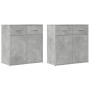 Aparadores 2 uds madera de ingeniería gris hormigón 79x38x80 cm by , Sideboards - Ref: Foro24-3276619, Price: 199,13 €, Disco...