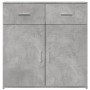 Aparadores 2 uds madera de ingeniería gris hormigón 79x38x80 cm