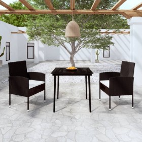Juego de comedor para jardín 3 piezas negro by , Garden sets - Ref: Foro24-3099619, Price: 210,16 €, Discount: %