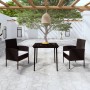Juego de comedor para jardín 3 piezas negro by , Garden sets - Ref: Foro24-3099619, Price: 210,16 €, Discount: %