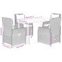 Set comedor de jardín 5 piezas y cojines ratán sintético marrón by , Garden sets - Ref: Foro24-3262849, Price: 557,83 €, Disc...