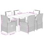 Set comedor jardín 7 pzas y cojines ratán sintético gris claro by , Garden sets - Ref: Foro24-3262907, Price: 820,49 €, Disco...