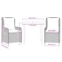 Set comedor de jardín 3 pzas cojines ratán sintético gris claro von , Gartensets - Ref: Foro24-3262896, Preis: 337,69 €, Raba...