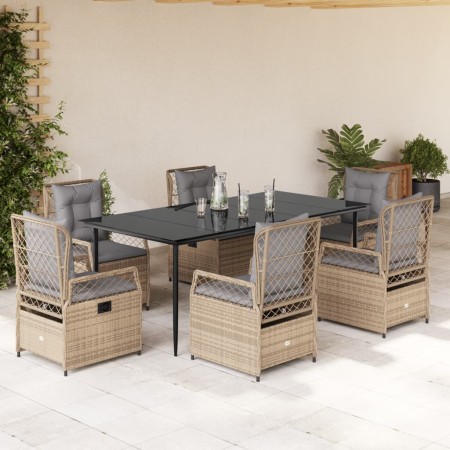 Set comedor de jardín 7 pzas con cojines ratán sintético beige von , Gartensets - Ref: Foro24-3263004, Preis: 843,87 €, Rabat...
