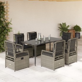 Set comedor jardín 7 pzas y cojines ratán sintético gris claro by , Garden sets - Ref: Foro24-3263031, Price: 691,53 €, Disco...