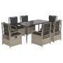 Set comedor jardín 7 pzas y cojines ratán sintético gris claro by , Garden sets - Ref: Foro24-3263031, Price: 691,53 €, Disco...
