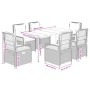 Set comedor jardín 7 pzas y cojines ratán sintético gris claro by , Garden sets - Ref: Foro24-3263031, Price: 691,53 €, Disco...