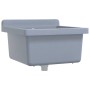 Fregadero lavabo de pared resina gris 40x40x24 cm