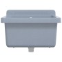 Fregadero lavabo de pared resina gris 40x40x24 cm