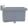 Fregadero lavabo de pared resina gris 40x40x24 cm