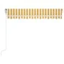 Automatic retractable awning in yellow and white, 350x250 cm. by vidaXL, Awnings - Ref: Foro24-3068888, Price: 331,08 €, Disc...