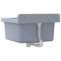 Fregadero lavabo de pared resina gris 40x40x24 cm