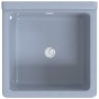 Fregadero lavabo de pared resina gris 40x40x24 cm