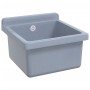 Fregadero lavabo de pared resina gris 40x40x24 cm