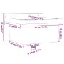 Fregadero lavabo de pared resina gris 40x40x24 cm