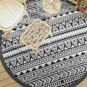 Alfombra de exterior ARAKIL negra Ø200 cm PP von , Outdoor-Protektoren - Ref: Foro24-368516, Preis: 41,45 €, Rabatt: %