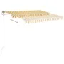 Automatic retractable awning in yellow and white, 350x250 cm. by vidaXL, Awnings - Ref: Foro24-3068888, Price: 331,08 €, Disc...