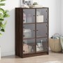 Aparador alto con puertas madera roble marrón 68x37x109 cm by , Sideboards - Ref: Foro24-3295856, Price: 121,75 €, Discount: %