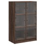Aparador alto con puertas madera roble marrón 68x37x109 cm by , Sideboards - Ref: Foro24-3295856, Price: 121,75 €, Discount: %