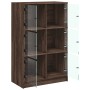 Aparador alto con puertas madera roble marrón 68x37x109 cm by , Sideboards - Ref: Foro24-3295856, Price: 121,75 €, Discount: %