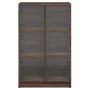 Aparador alto con puertas madera roble marrón 68x37x109 cm by , Sideboards - Ref: Foro24-3295856, Price: 121,75 €, Discount: %