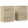 Aparadores 2 uds madera de ingeniería roble Sonoma 60x39x80 cm von , Sideboards - Ref: Foro24-3276625, Preis: 203,51 €, Rabat...