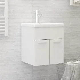 Cabinet with glossy white agglomerate sink by vidaXL, bathroom vanities - Ref: Foro24-3071267, Price: 152,11 €, Discount: %