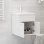 Cabinet with glossy white agglomerate sink by vidaXL, bathroom vanities - Ref: Foro24-3071267, Price: 152,11 €, Discount: %