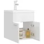 Cabinet with glossy white agglomerate sink by vidaXL, bathroom vanities - Ref: Foro24-3071267, Price: 152,11 €, Discount: %