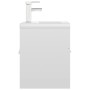 Schrank mit Waschbecken aus glänzend weißem Agglomerat von vidaXL, Badezimmerwaschtische - Ref: Foro24-3071267, Preis: 161,16...
