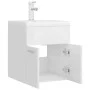 Cabinet with glossy white agglomerate sink by vidaXL, bathroom vanities - Ref: Foro24-3071267, Price: 152,11 €, Discount: %
