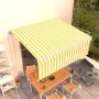 Automatic retractable awning LED blind 4.5x3m yellow white by vidaXL, Awnings - Ref: Foro24-3069328, Price: 418,50 €, Discoun...