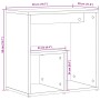 Mesa auxiliar de madera contrachapada gris hormigón 50x30x50 cm von , Seitentische - Ref: Foro24-840561, Preis: 37,21 €, Raba...