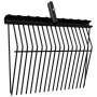 Cabezal de horquilla de rastrillo con 18 púas de acero negro by , livestock feeding - Ref: Foro24-172480, Price: 36,70 €, Dis...