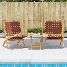 Sillas de jardín plegables 2 uds madera de acacia y tela roja by , Garden chairs - Ref: Foro24-366511, Price: 107,80 €, Disco...