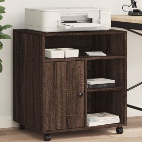 Soporte para impresora con ruedas marrón roble 60x50x67 cm von , Drucker unterstützt - Ref: Foro24-840631, Preis: 92,02 €, Ra...